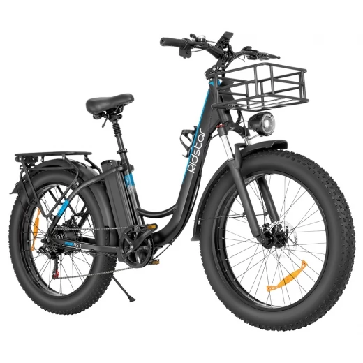 

Ridstar MN26 Electric Bike, 750W Motor, 26*4.0' Fat Tire, 48V 20Ah Battery, 58km/h Max Speed, Shimano 7-speed