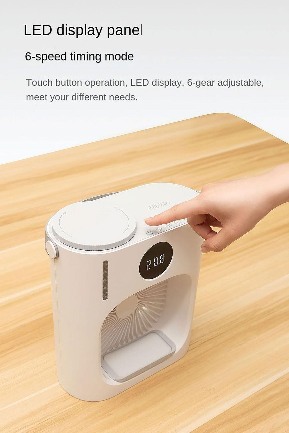 Xiaoda Feiyue Smart Desktop Cooling -ventilator, 3 tandwielenwind, geatomiseerd water, 900 ml watertank, timingfunctie