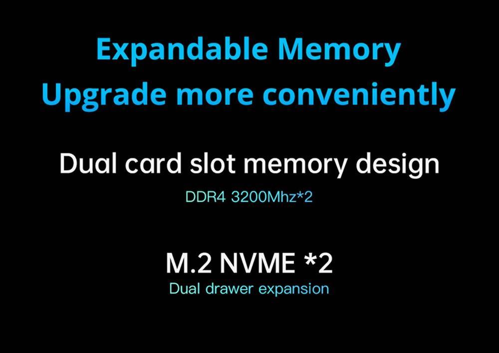  MN59H Mini PC, AMD Ryzen 7 5800H, 16GB RAM 512GB ROM, Windows 11, Support RJ45 2.5G*2 - EU