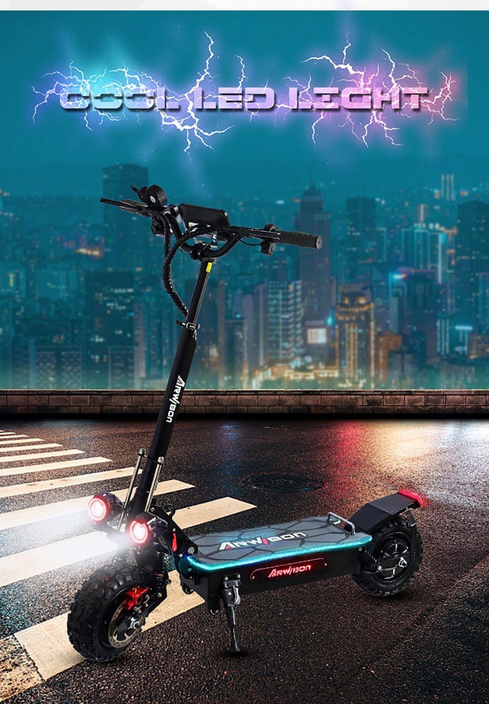ARWIBON Q06 Pro 11 inch Off-road banden elektrische scooter, 2800W dubbele motor, 75 km / h Max snelheid, 27Ah batterij