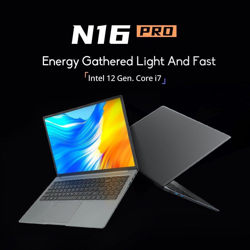 Ninkear N16 Pro 16 Zoll Laptop Intel Core i7-1260P CPU, 16GB DDR4 1TB SSD, Windows 11 Home, WiFi 6, Bluetooth 5.0