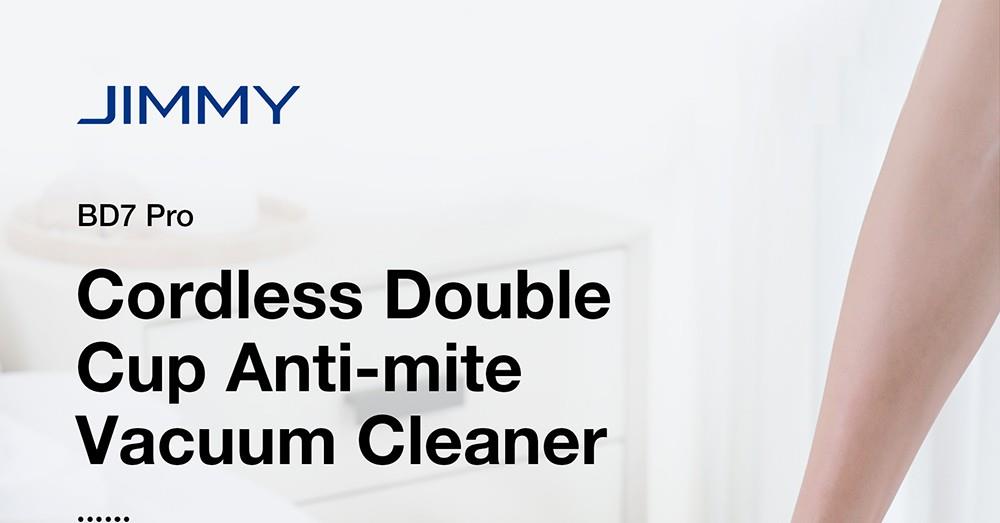 JIMMY BD7 Pro kabelloser Anti Milben Staubsauger, Doppelbecher Design, intelligenter Staubsensor, für Matratzen und  Sofa