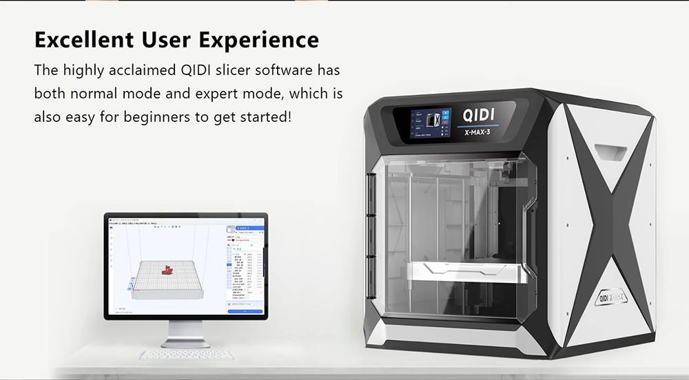 QIDI TECH X-Max 3 3D Printer, automatisch waterpas, 600mm/s afdruksnelheid, HF printplaat, 325*325*315mm