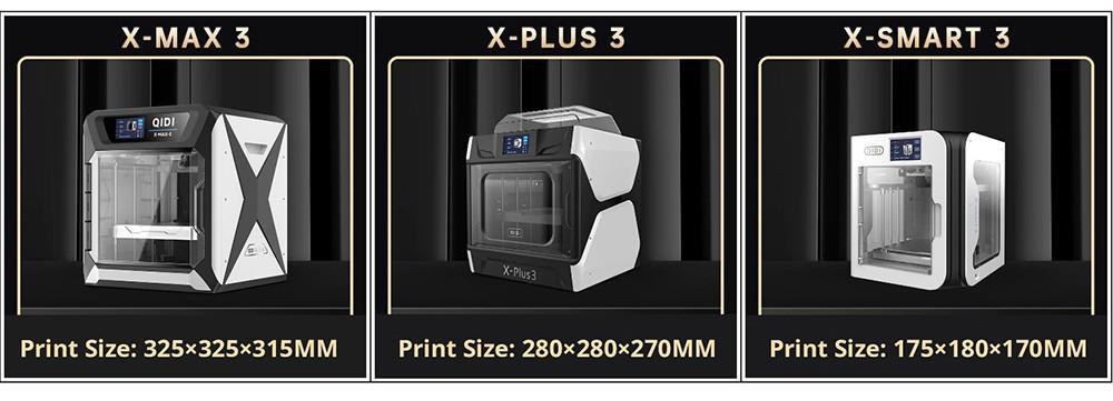 QIDI TECH X-Max 3 3D Drucker, automatische Nivellierung, 600 mm/s Druckgeschwindigkeit, HF-Platine, 325 x 325 x 315 mm