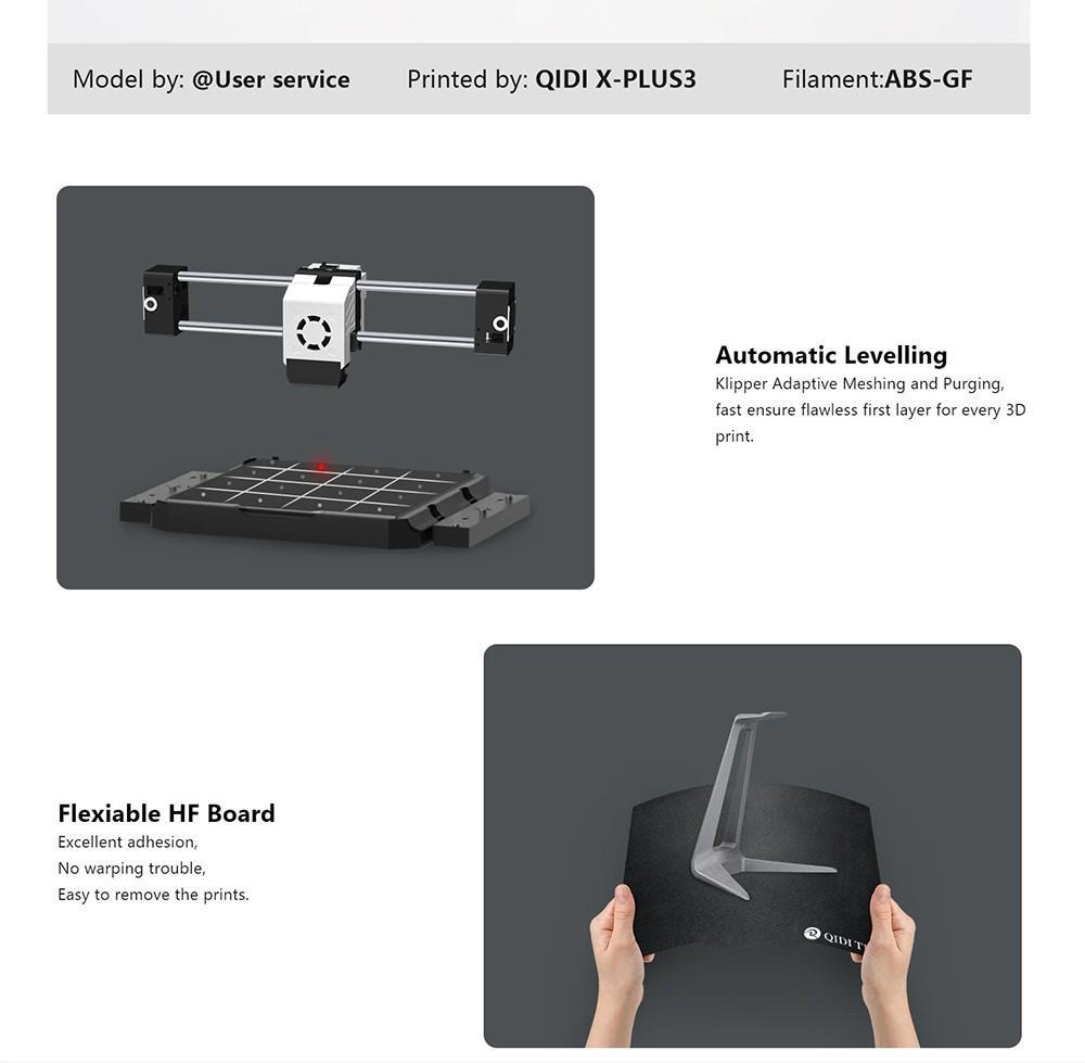 QIDI TECH X-Plus 3 3D Printer, Auto Leveling, 600mm/s Printing Speed, HF Board, 280*280*270mm