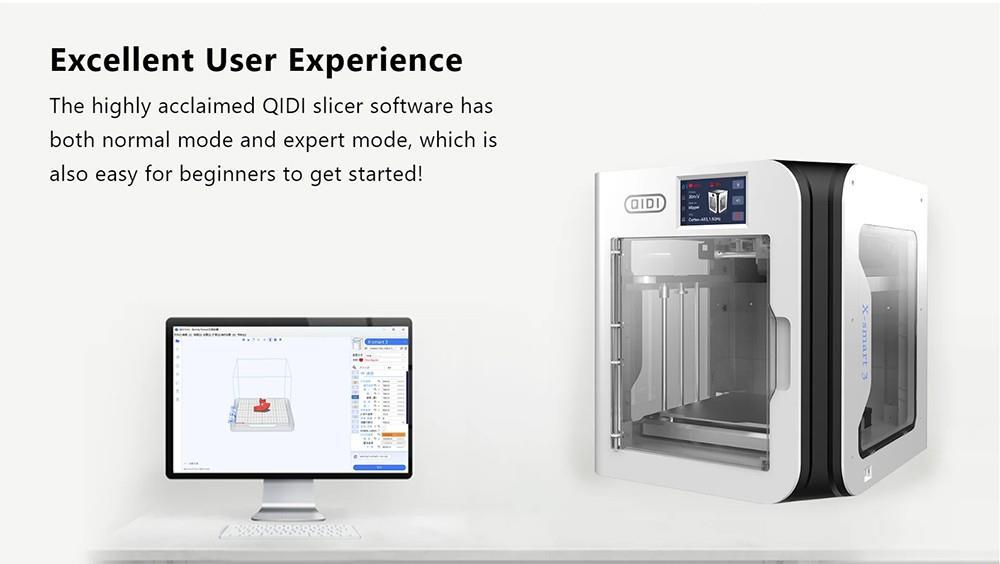 QIDI TECH X-Smart 3 3D Printer, Auto Leveling, 500mm/s Printing Speed, HF Board, 175*180*170mm