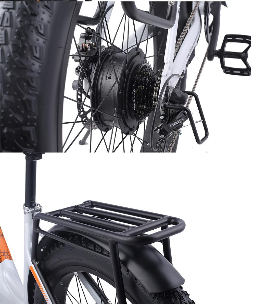 Shengmilo MX06 elektrische off-road fiets, 500W Bafang motor, 48V 17,5Ah Samsung accu, 26 inch dikke all-terrain banden