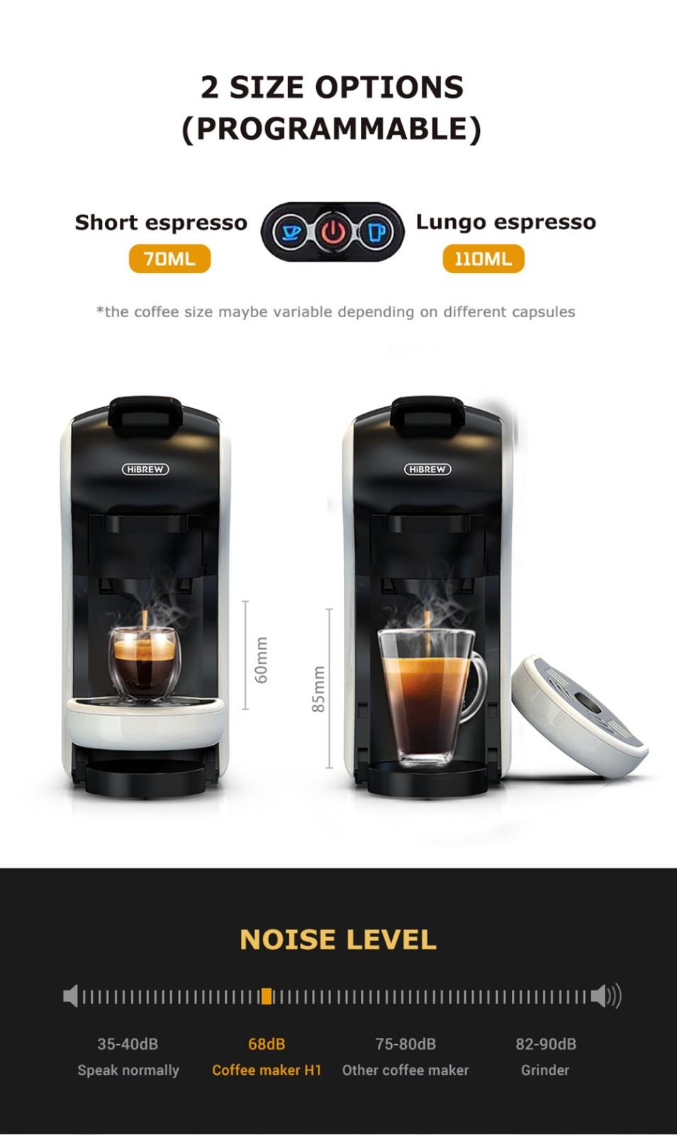 HiBREW H10A Semi Automatic Espresso Coffee Machine ,19Bar