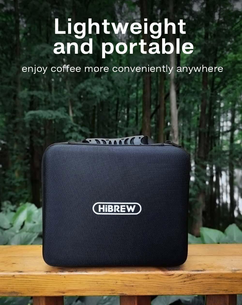 HiBREW H4 Portable Car Coffee Machine, 15 Bar Pressure, DC 12V Espresso Coffee Maker with Adapter Storage Bag