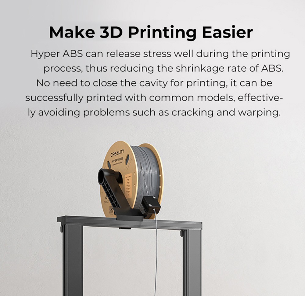 Creality 1,75 mm Hyper ABS 3D-Druckfilament 1 kg - Schwarz
