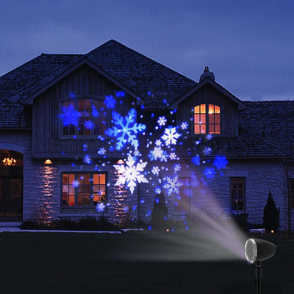 Sneeuwval Projector Lights, Dynamische LED Tuin Sneeuwvlok Verlichting - EU Stekker