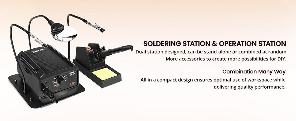 KAIWEETS KOT936 Electric Soldering Station for Welding, 200-480 Celsius Temperature Range, 900M Soldering Iron Tips