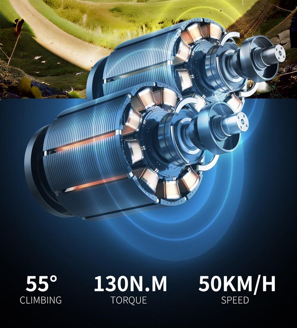 DUOTTS S26 26*4.0in Tires Electric Bike, 750W*2 Motor, 50km/h Max Speed, 48V 19.2Ah LG Battery, 120km Range
