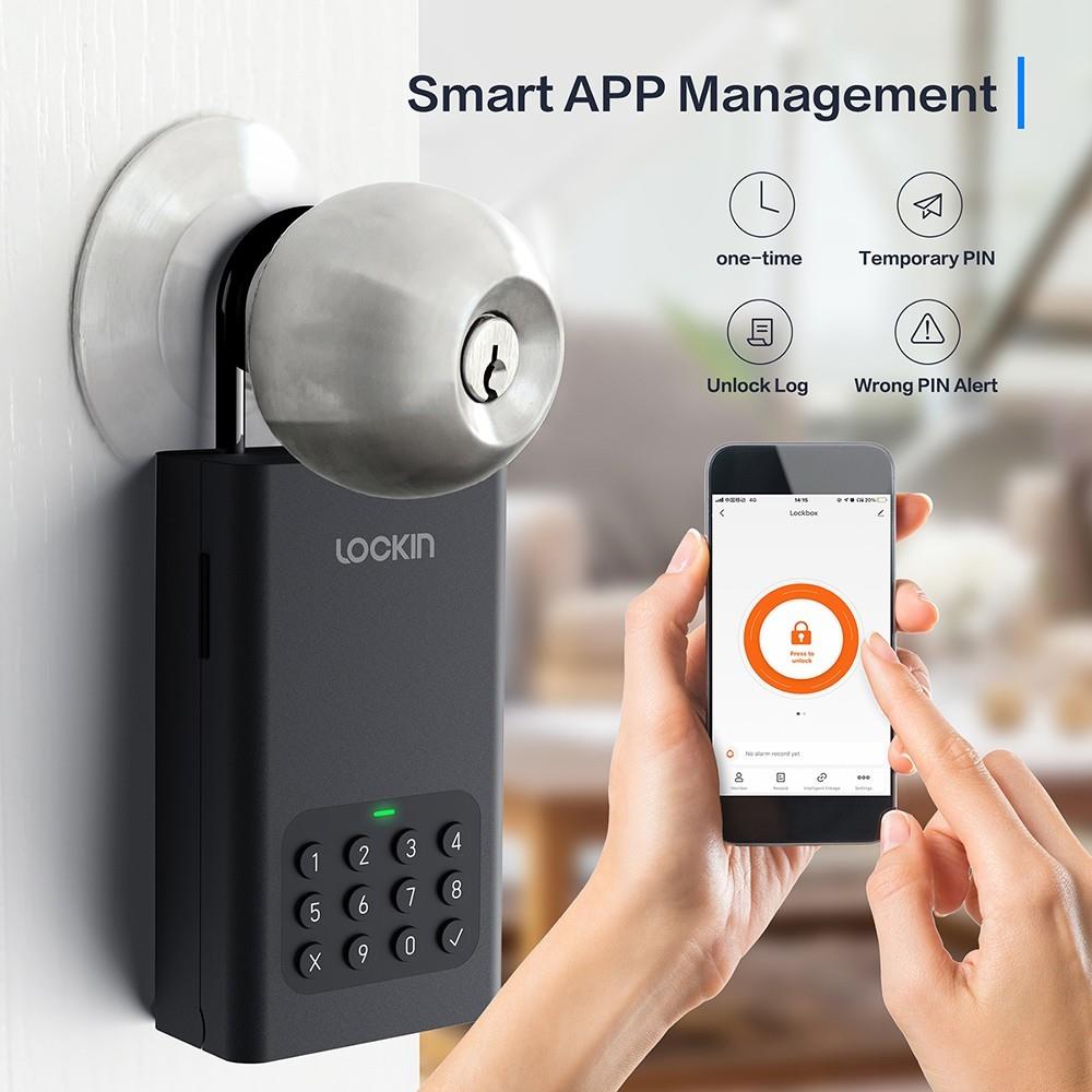 [Koop 2 krijg 1 gratis]Lockin L1 Smart Lockbox, 30 groepen wachtwoordcapaciteit, Bluetooth&App