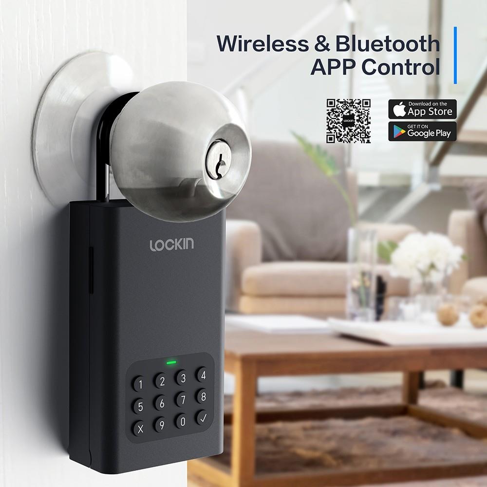 [2 kaufen & 1 gratis erhalten]Lockin L1 Smart Lockbox, für 30 Passwortgruppen, Bluetooth&App