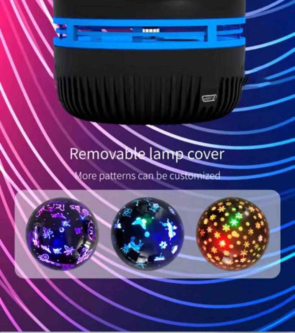 Crystal Projector Night Light, Multifunctional 7 Color