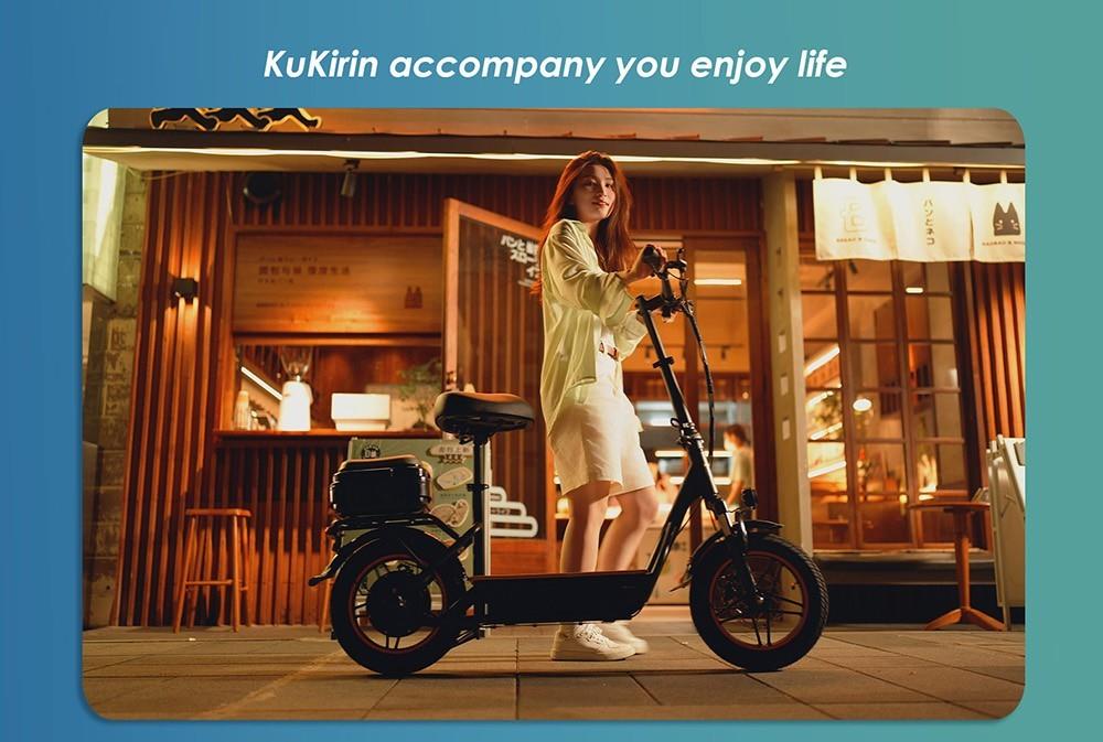 Kukirin C1 Pro Opvouwbare Elektrische Autoped, 14x2.5 inch Off-road Banden, 500W Motor, 45km/h Max Snelheid, 25Ah Batterij