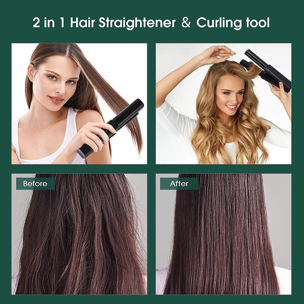 WANNABE Snoerloze Hair Straightener, oplaadbare stijltang voor alle haartype, 3 niveaus temperatuurregeling