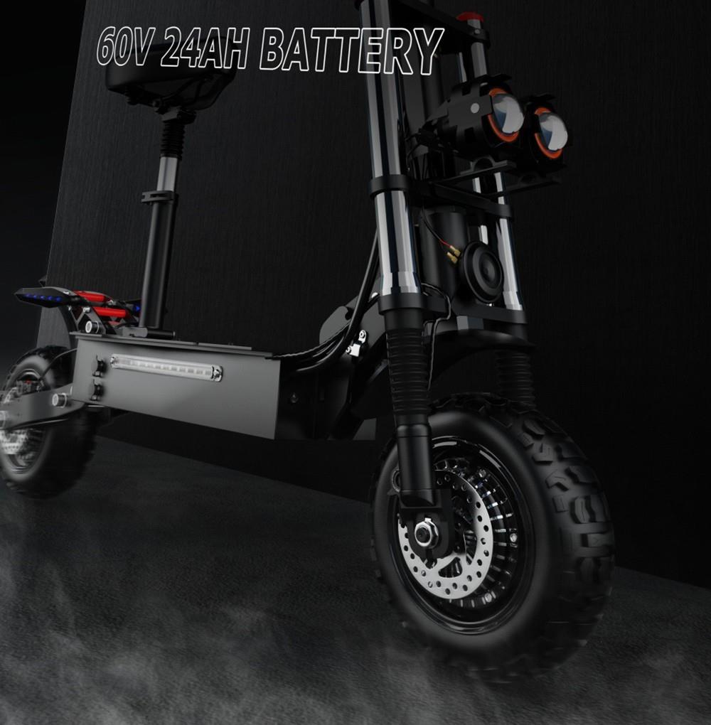 DUOTTS D66 Electric Scooter With Turn Signal Lights, 1800W*2 Motors, 60V 24Ah Battery, 11 Off-road Tires