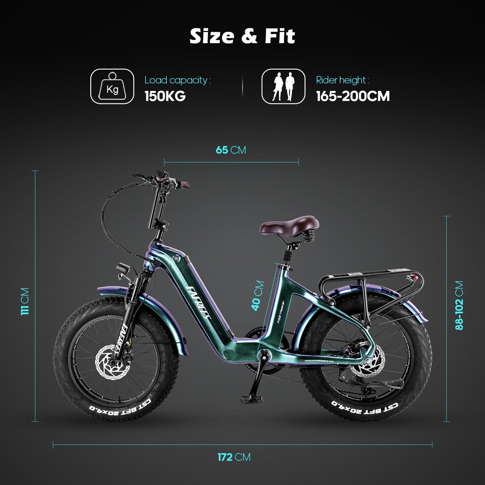 FAFREES F20 Master Elektrische fiets, Carbon Fiber, 500W Hub Motor, 48V 22.5Ah Samsung Batterij, 20 * 4.0 Inch Luchtband - Groen