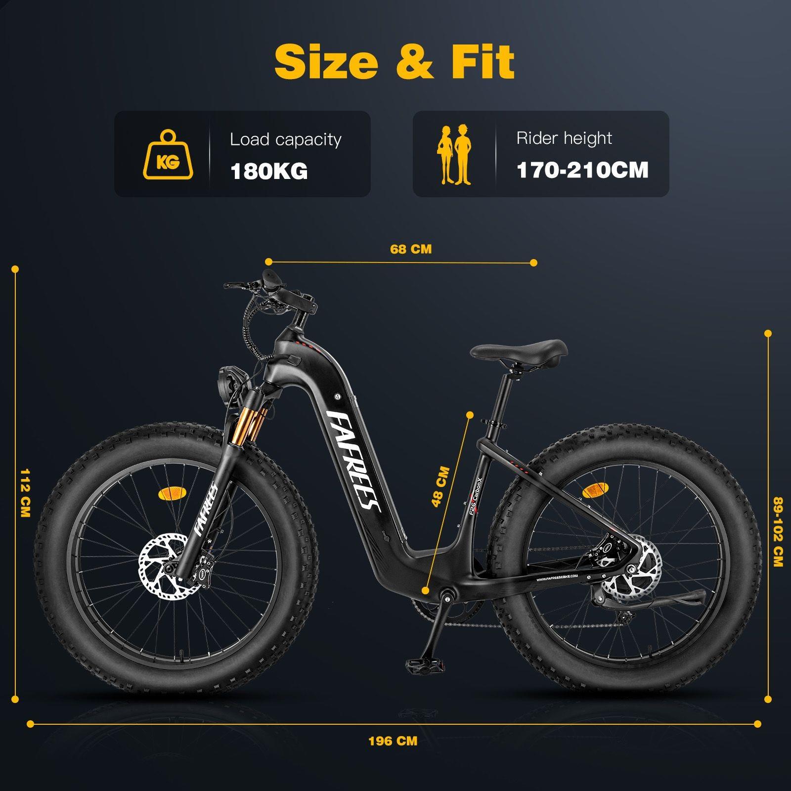 FAFREES F26 Carbon X Step-Thru Electric Bike, Carbon-fiber Frame,1000W Rear Motor, 25km/h, 22.5Ah Battery, 26 Inch Tire