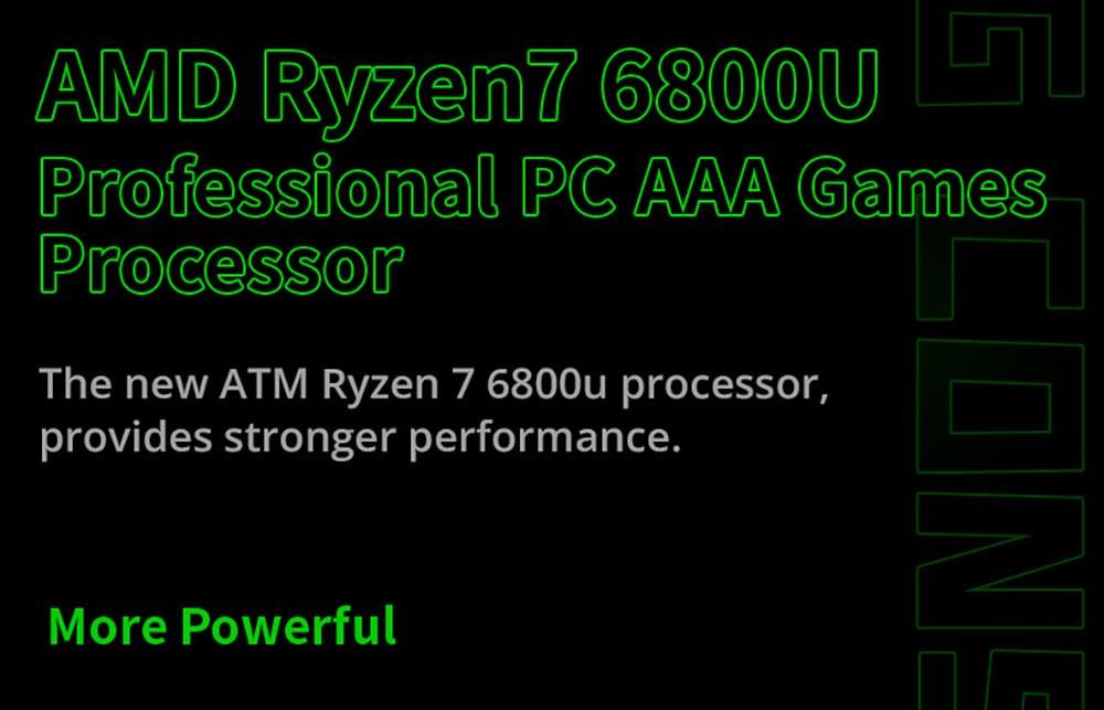 AOKZOE A1 Video Game Console Laptop, AMD Ryzen 7 6800U, 16GB LPDDR5 512GB SSD