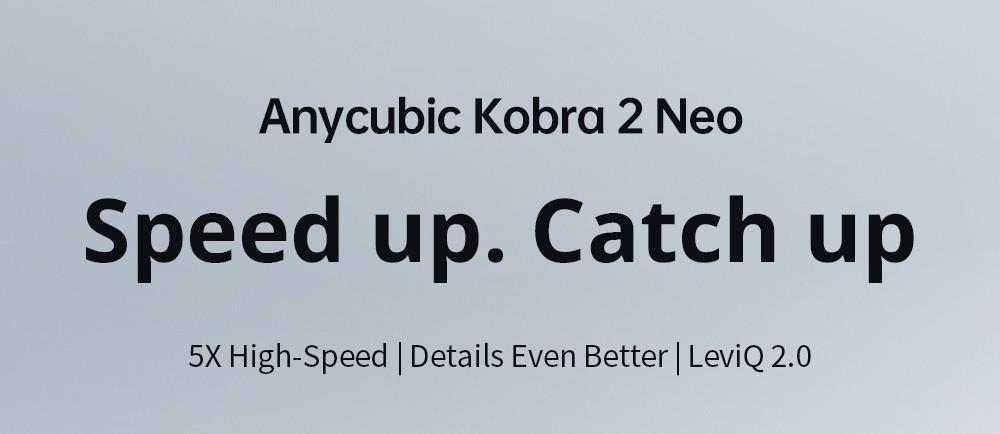 Anycubic Kobra 2 Neo 3D Printer, 25-Point Auto Leveling, 250 mm/s Max Printing Speed, Cooling Fan, 250x220x220mm