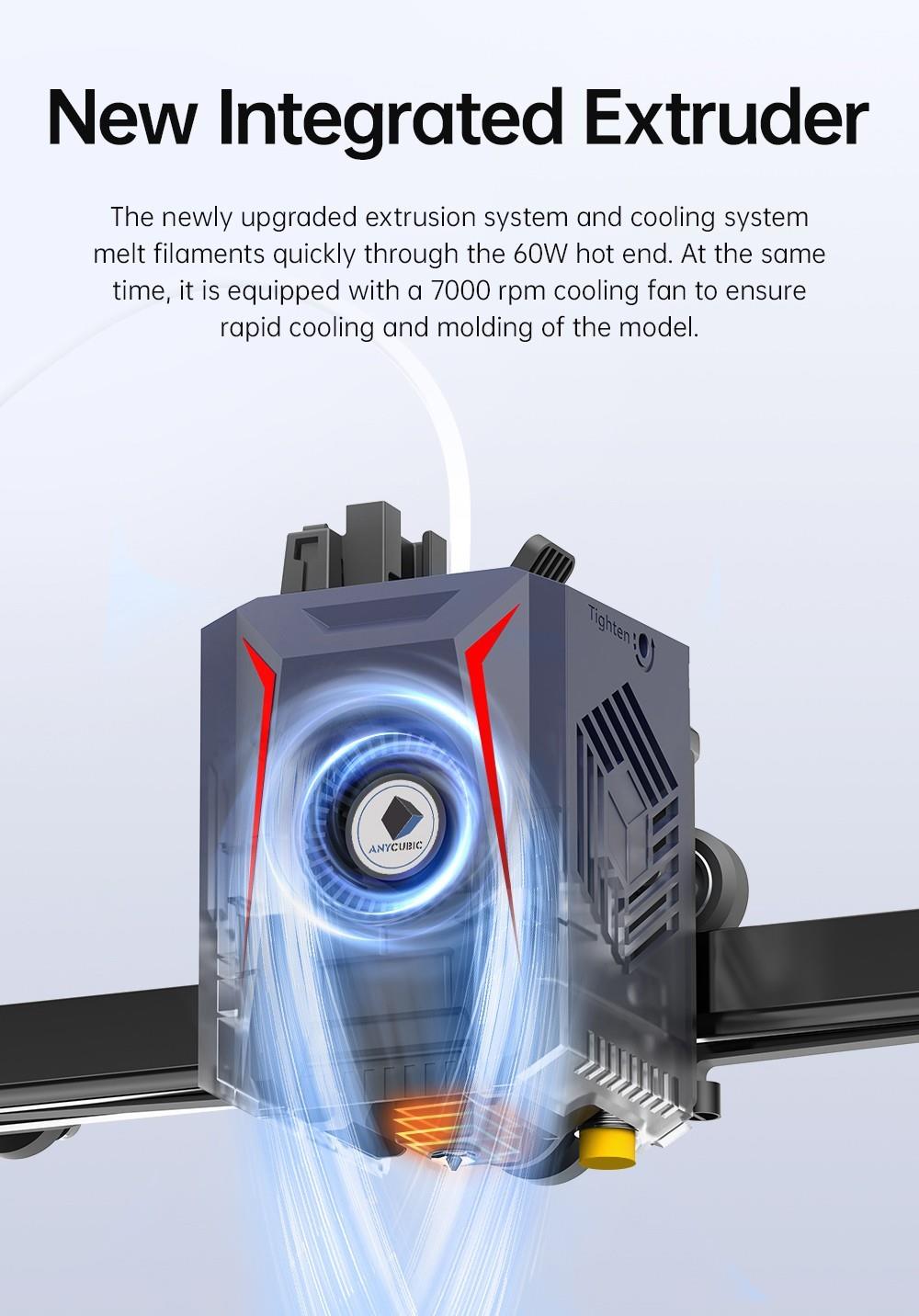 Anycubic Kobra 2 Neo 3D Drucker, 25 Punkt-Autonivellierung, 250 mm/s maximale Druckgeschwindigkeit, Lüfter, 250 x 220 x 220 mm
