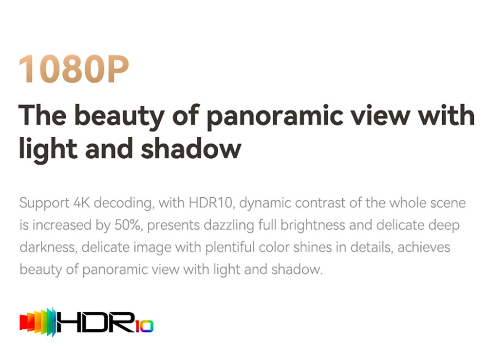 Wanbo X5 LCD Projector, 1080P, 1100 ANSI Lumens, Auto-keystone Correction, Dual-band WiFi 6, Bluetooth 5.0 - Pearlescent