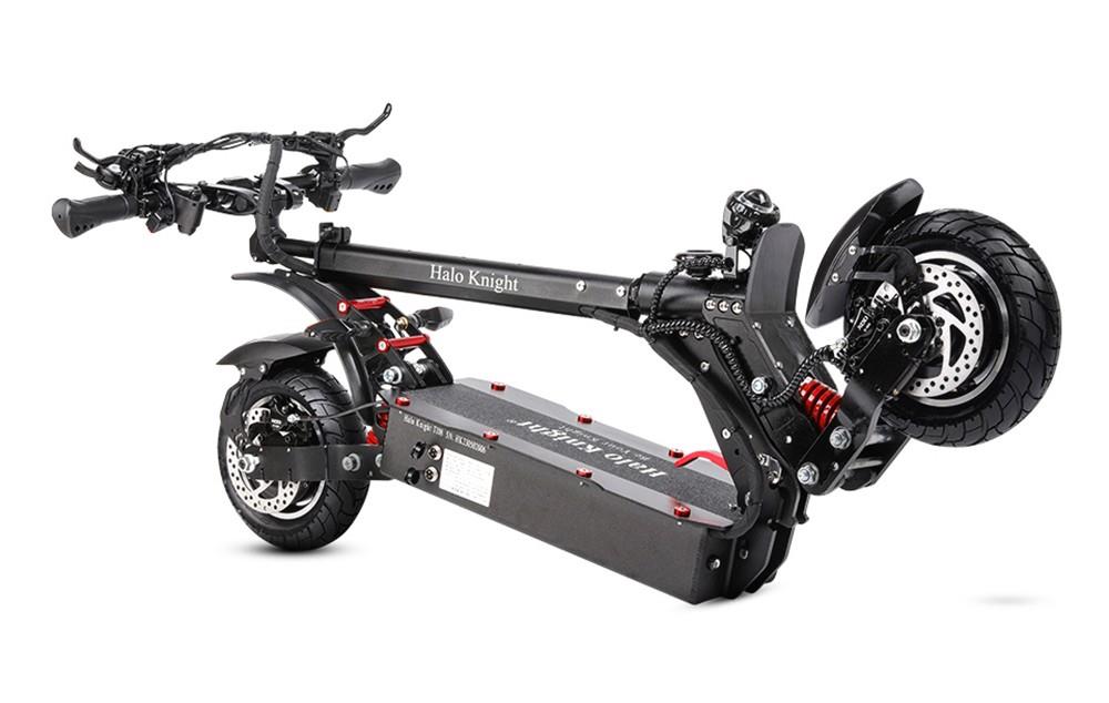 Halo Knight T108 10 inch weg banden elektrische scooter, 1000W * 2 Motor, 65 km / h, 52V 28.8Ah batterij, 60km