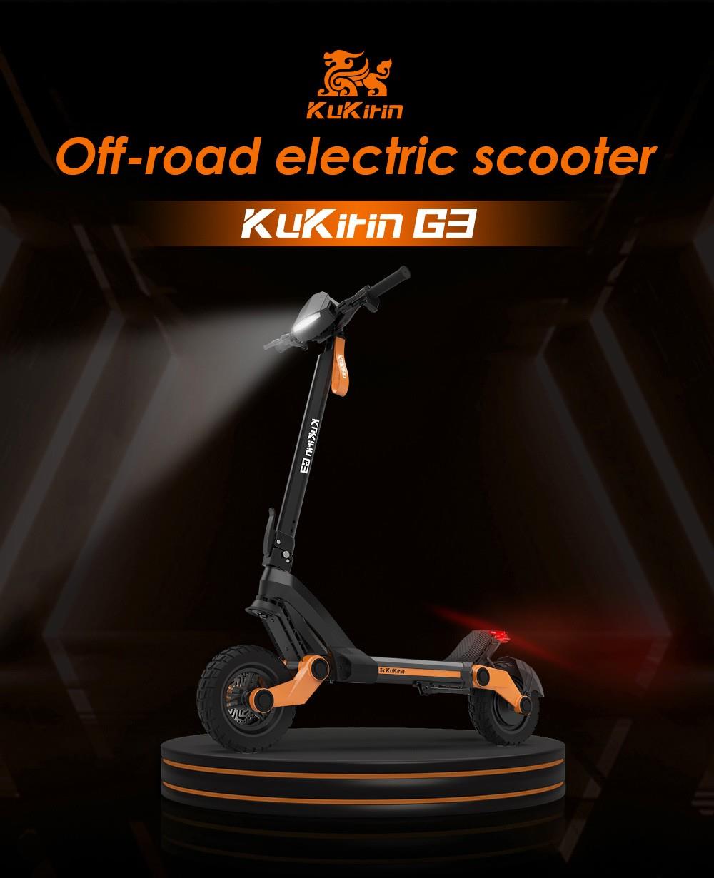 KUGOO KIRIN G3/Kukirin G3 Adventurers Dream Electric Scooter,1200W Rear Motor&52V 18Ah Battery,Touchable Display Control
