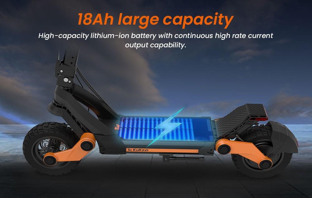 KUGOO KIRIN G3/Kukirin G3 Adventurers Dream Electric Scooter,1200W Rear ...
