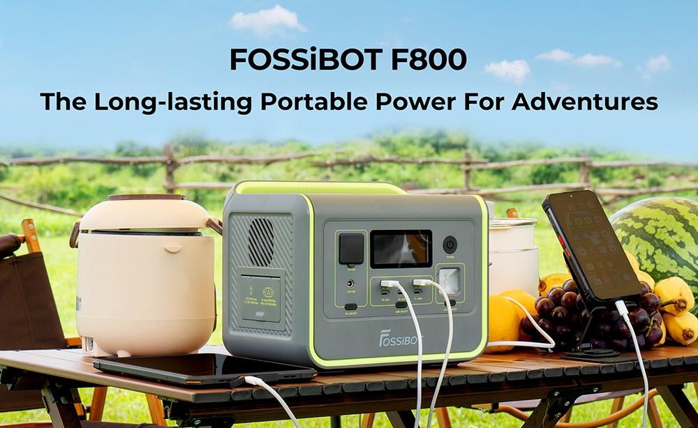 FOSSiBOT F800 + 1 Pcs FOSSiBOT SP200 200W Solar Panel Kit - Black