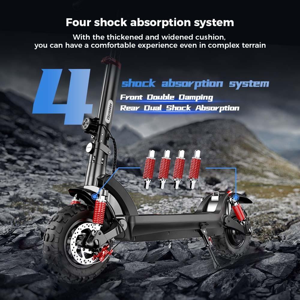iScooter iX6 Elektroroller 11 Luftbereifung - 1000W Hinterradmotor & 48V 17.5Ah Batterie