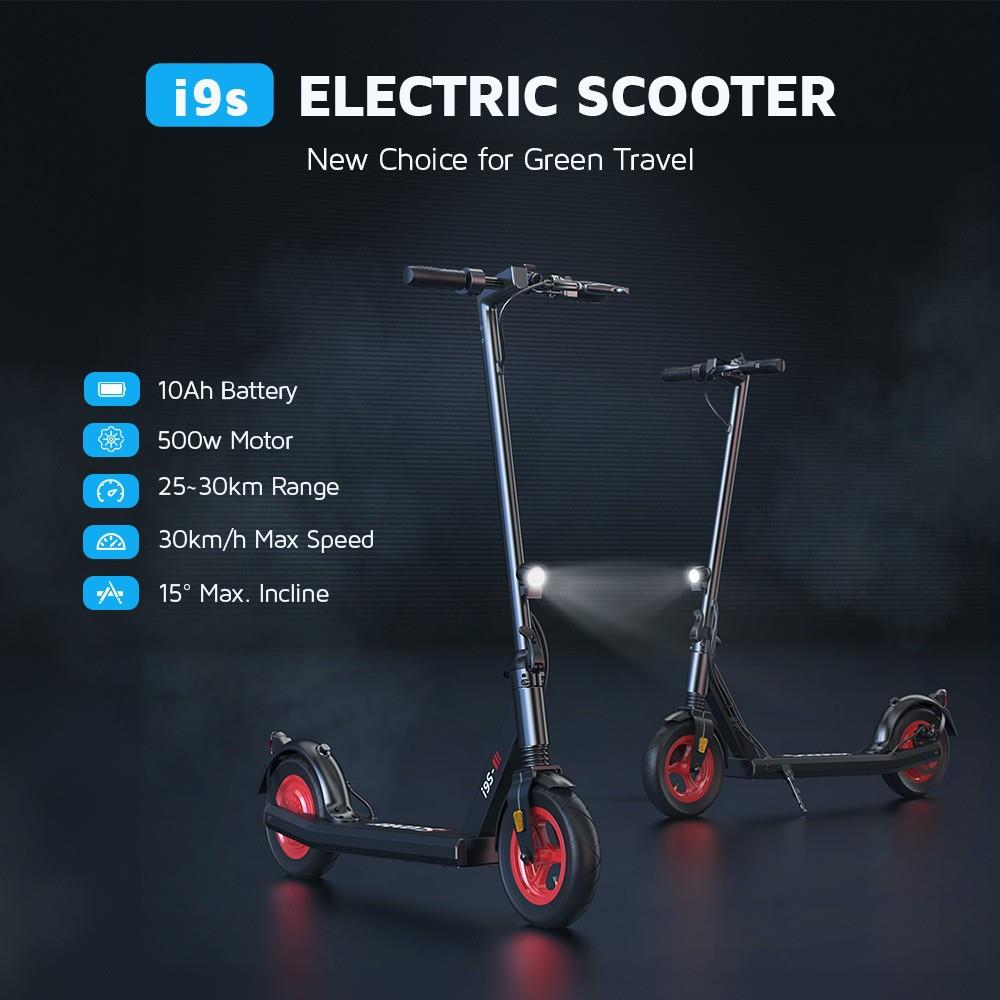 iScooter i9S 10 Zoll Reifen Elektroroller, 500 W Motor, 30 km/h Höchstgeschwindigkeit, 10 Ah Batterie, 30 km Reichweite
