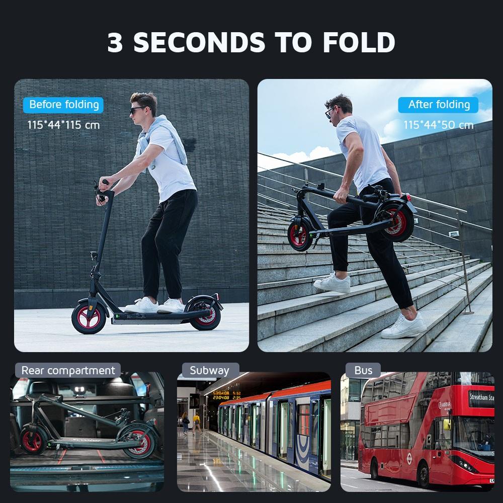 iScooter i9S 10 inch band Elektrische scooter , 500 W motor , 30 km/u maximale snelheid , 10 Ah batterij , 30 km bereik