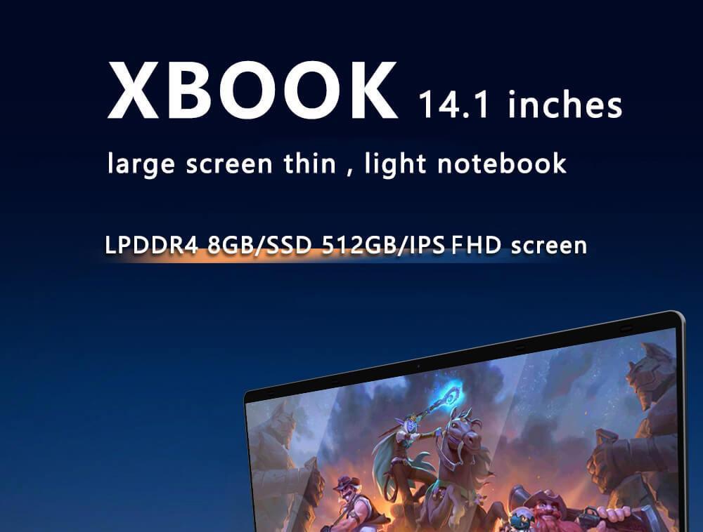 KUU Xbook-3 Laptop 14.1 FHD 1920*1080 IPS Screen Intel Celeron J4125 CPU 8GB LPDDR4 512GB SSD Windows 11 Pro