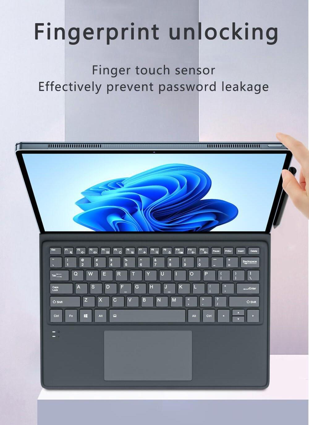 KUU LebookⅡ Laptop 2K Touch IPS-scherm Intel Core i7--1165G7 CPU 16GB LPDDR4 512GB PCIE SSD Windows 11 Pro Vingerafdruk