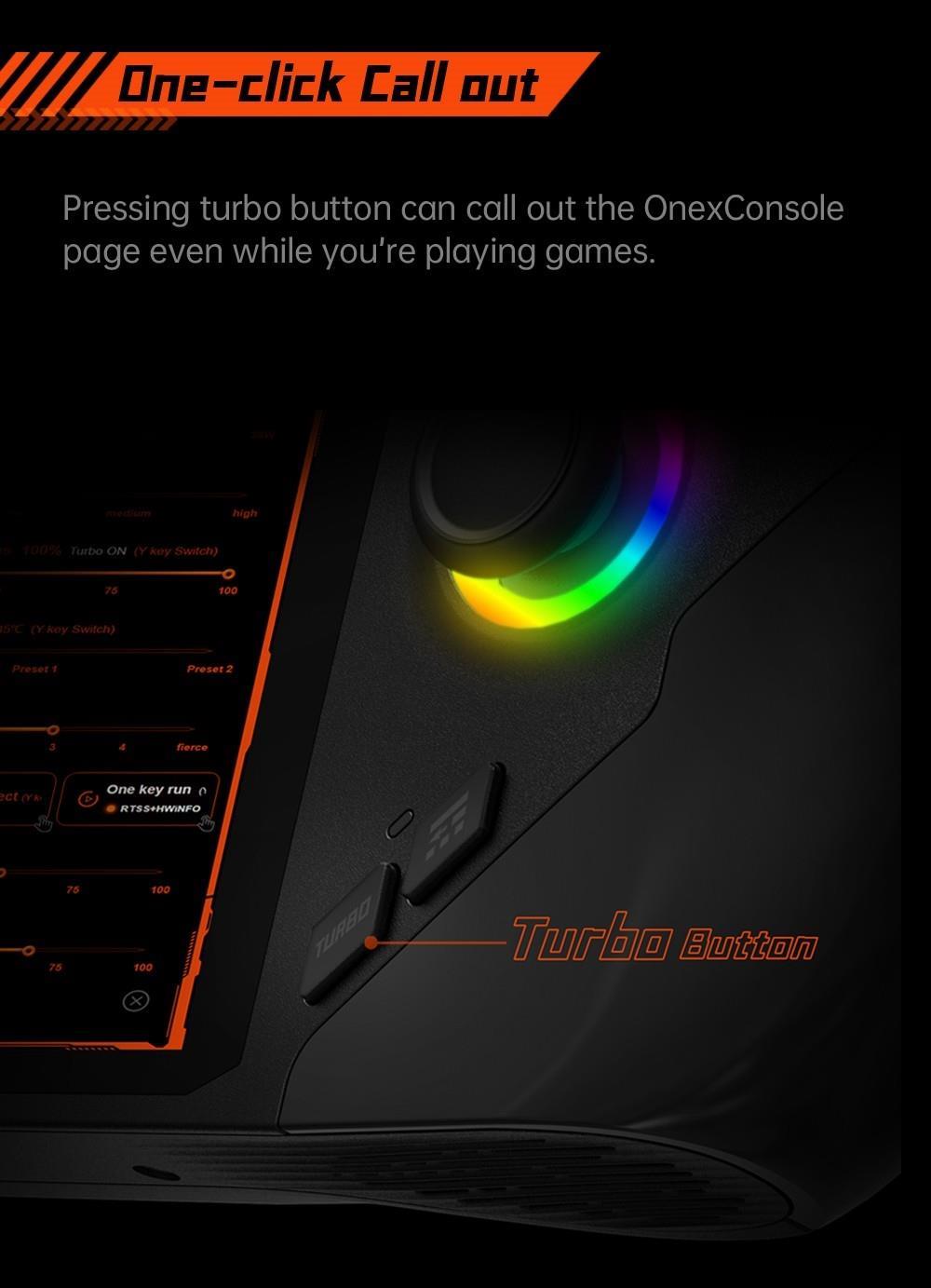 One Netbook ONEXFLY Handheld Game Console, AMD Ryzen 7 7840U, 32GB 2TB, 7-inch ultradunne behuizing - Wit