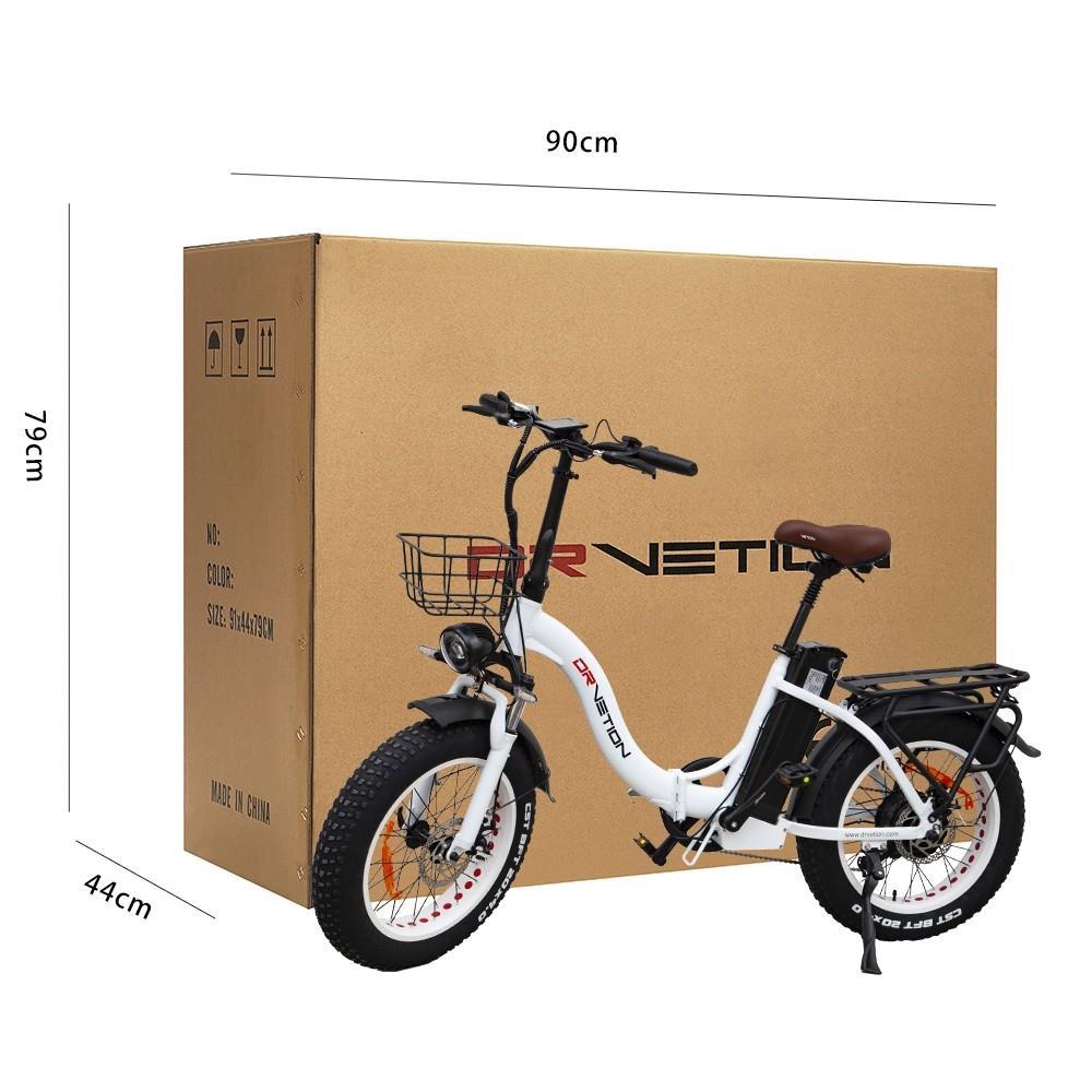 DRVETION CT20 Foldable Electric Bike, 20*4.0inch Fat Tire, 750W Motor, 48V 10Ah Battery, 45km/h Max Speed