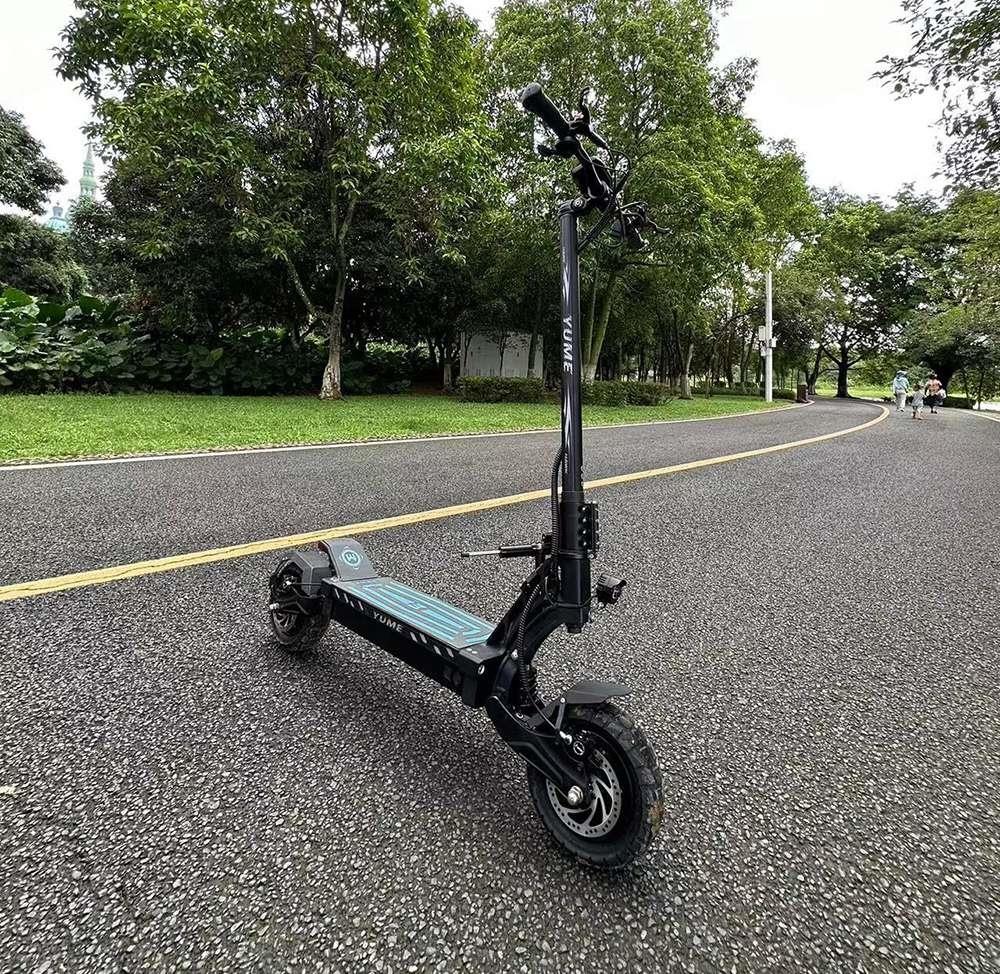 YUME HAWK opvouwbare elektrische scooter, 10x3.15 Tubeless All-terrain banden, 1200W * 2 motor, 60V 22.5Ah batterij