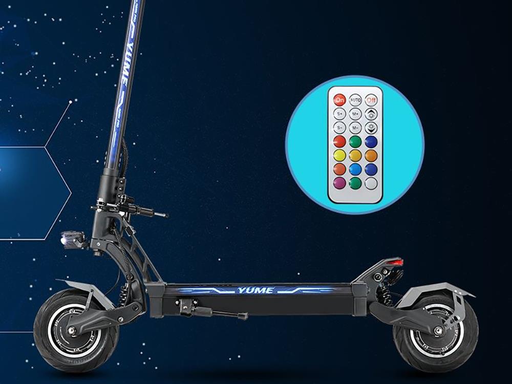 YUME HAWK Pro Foldable Electric Scooter, 10x4.5 Tubeless Road Tires, 3000W*2 Motor, 60V 30Ah Battery, 50mph Max Speed