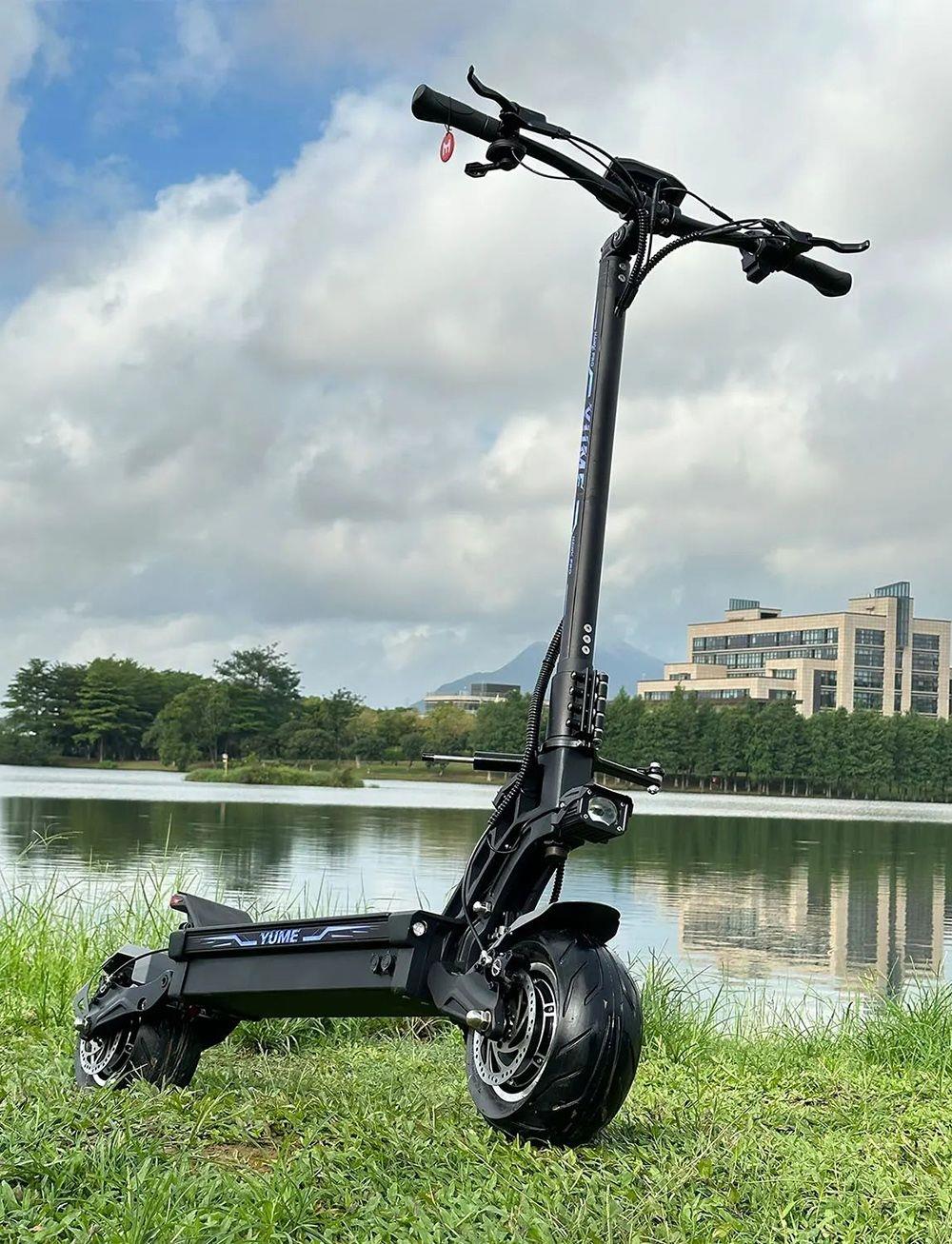 YUME HAWK Pro Foldable Electric Scooter, 10x4.5 Tubeless Road Tires, 3000W*2 Motor, 60V 30Ah Battery, 50mph Max Speed