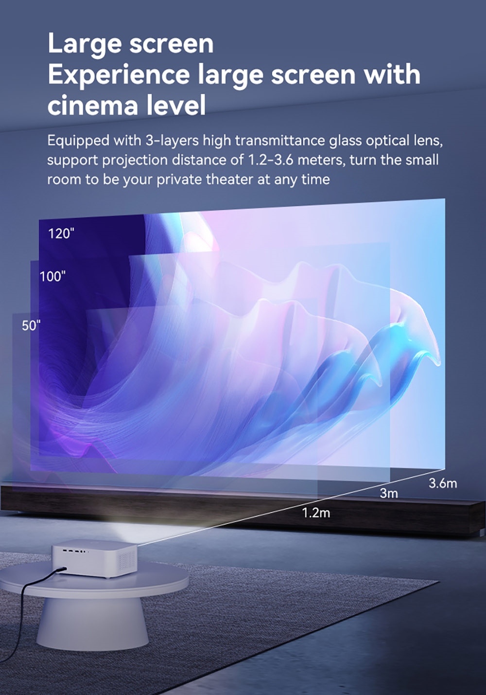 WANBO X2 Max Projector, 1080P, Android 9.0, 450ANSI Lumens,Dual-Band Wifi 6,Auto-Focus, Four Directional Keystone Correction