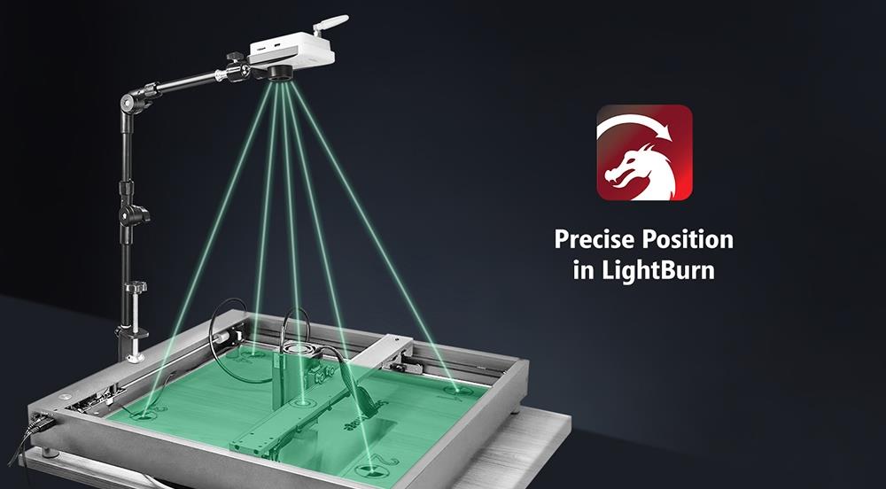 Mintion Lasercam Lasergravurkamera, Positionierung im LightBurn, WiFi-Fernbedienung, Auto-Zeitraffer-Video
