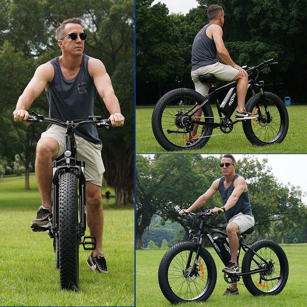 ONESPORT OT15 elektrische fiets, 26*4 inch dikke banden, 500W motor, 48V 17Ah accu, 25km/h max snelheid