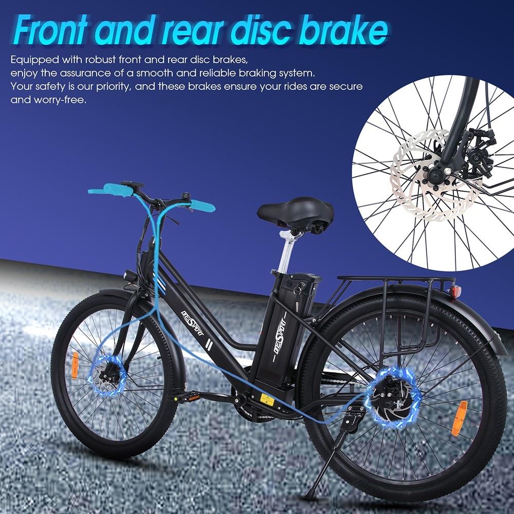 ONESPORT OT18 Electric Bike, 26*2.35 inch Tires, 350W Motor, 36V 14.4Ah Battery, 25km/h Max Speed - White
