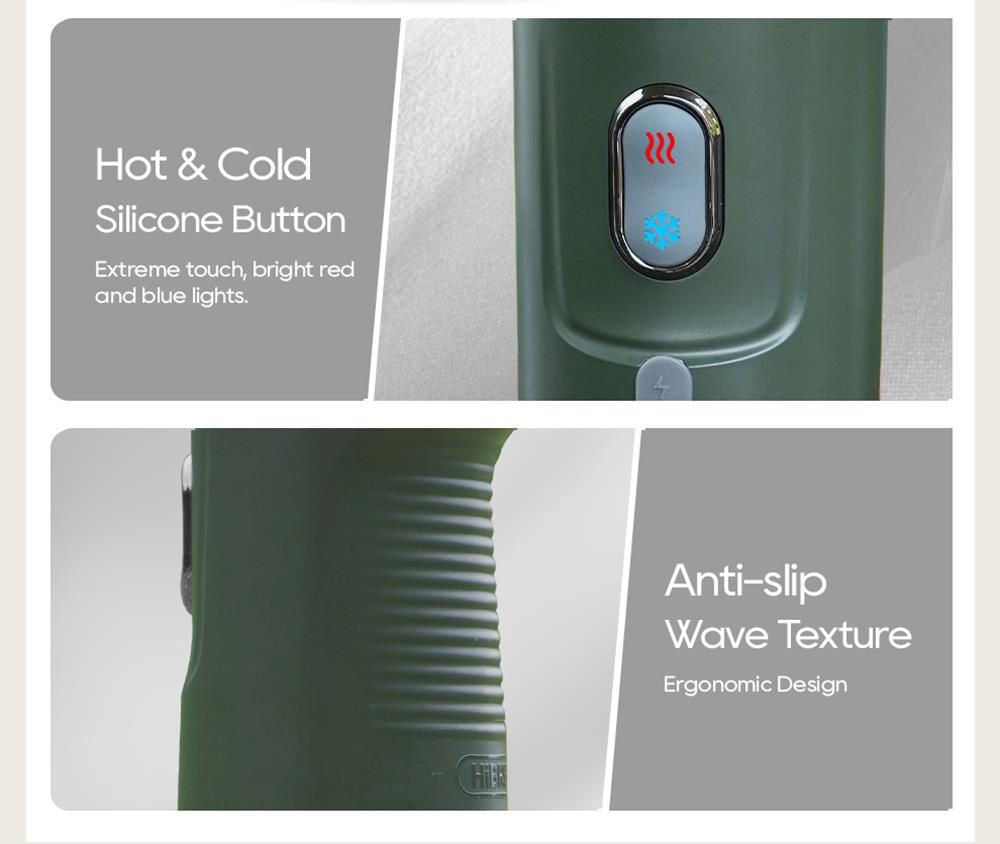 HiBREW H4B Wireless Portable 3 in 1 Espresso Coffee Maker, 15 Bar Pressure, 2200mAh Battery - Green