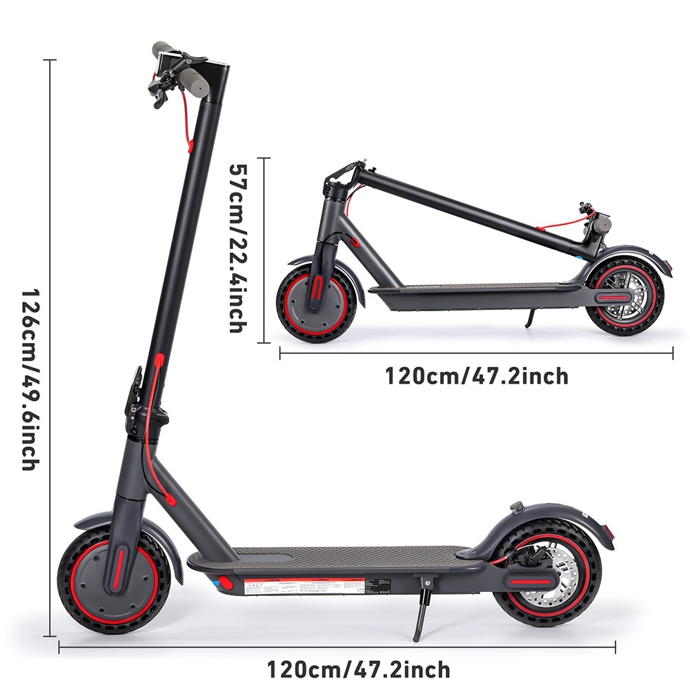 W4 Pro Foldable Electric Scooter, 8.5inch Tires, 350W Motor, 36V 10Ah Battery, 25km/h Max Speed - Black