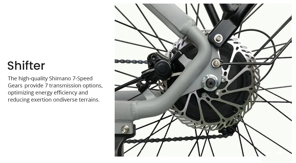 PVY P26 elektrische fiets, 27,5-inch banden, 750W motor, 48V 11.6AH batterij, 100km max. actieradius - Zwart